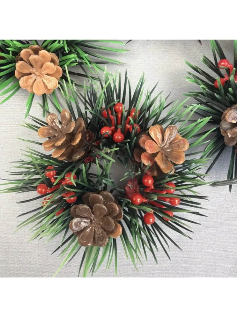 Vintage Plastic Christmas Candle Rings 1